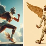 Greek God with Wings on His Feet